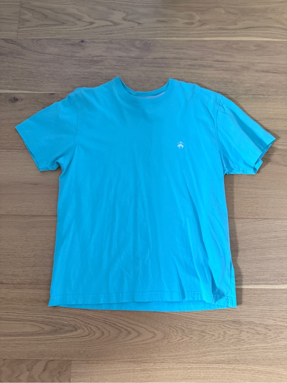 Brooks Brothers Men's Crewneck Short Sleeve T-Shirt - Aqua Blue